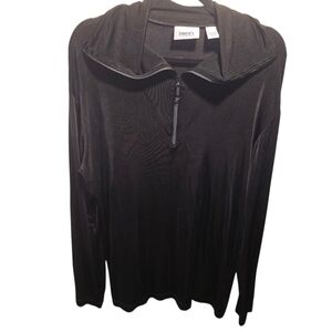 Chico's Travelers Sz. Xlarge Black 1/4 Zip Up Top